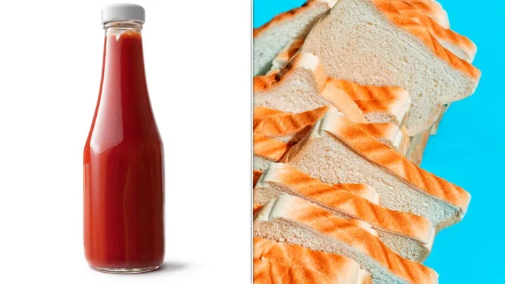 One of these should absolutely never be stored in the fridge (the bread), and the other doesn't have to be there (the ketchup).