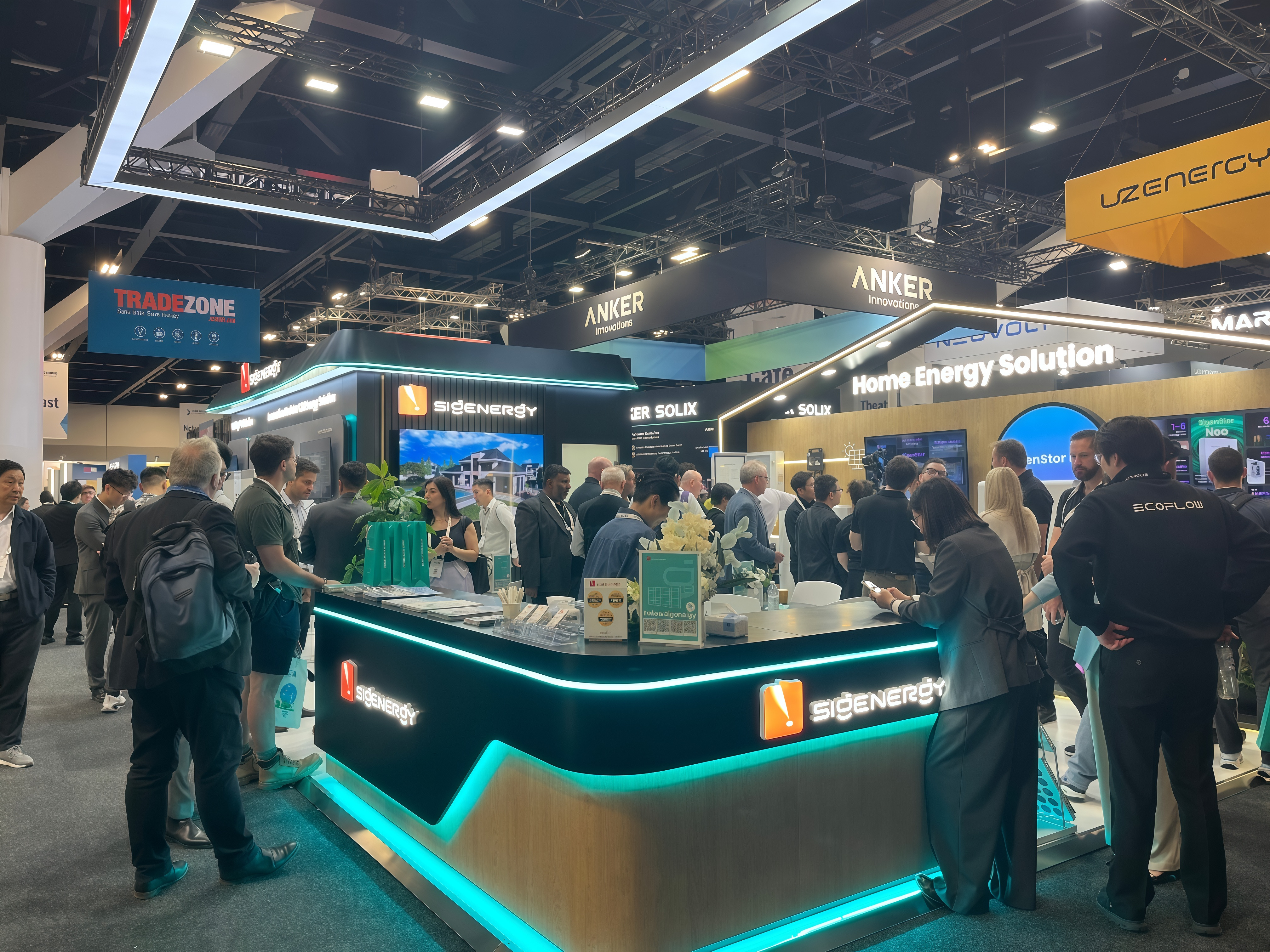 Sigenergy team members engaging with attendees at SEC 2026