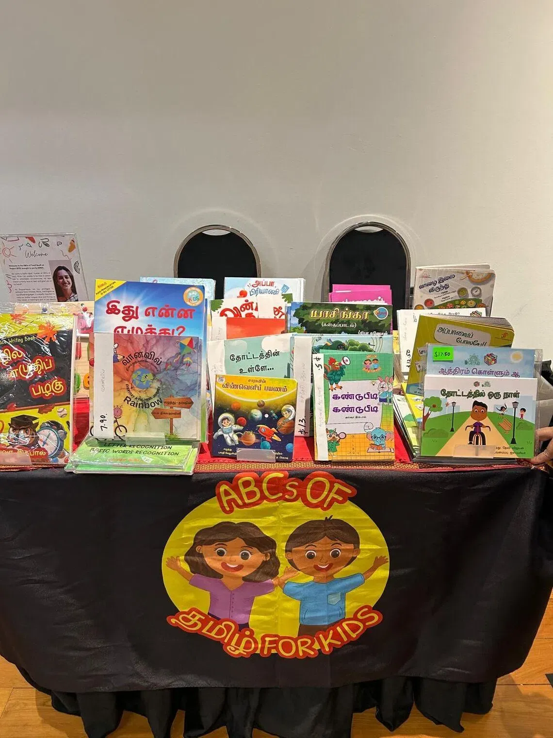 Some online and home businesses such as educational resource company ABCs of Tamil run pop-up stalls during events to boost sales.